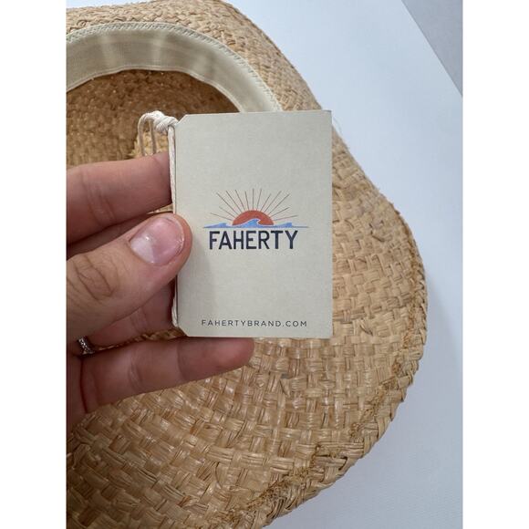 Faherty Rancher Raffia Hat in Natural - Picture 9 of 11